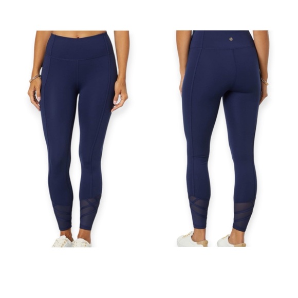 Lily Pulitzer luxletic weekender high rise leggings size small navy - Picture 1 of 8